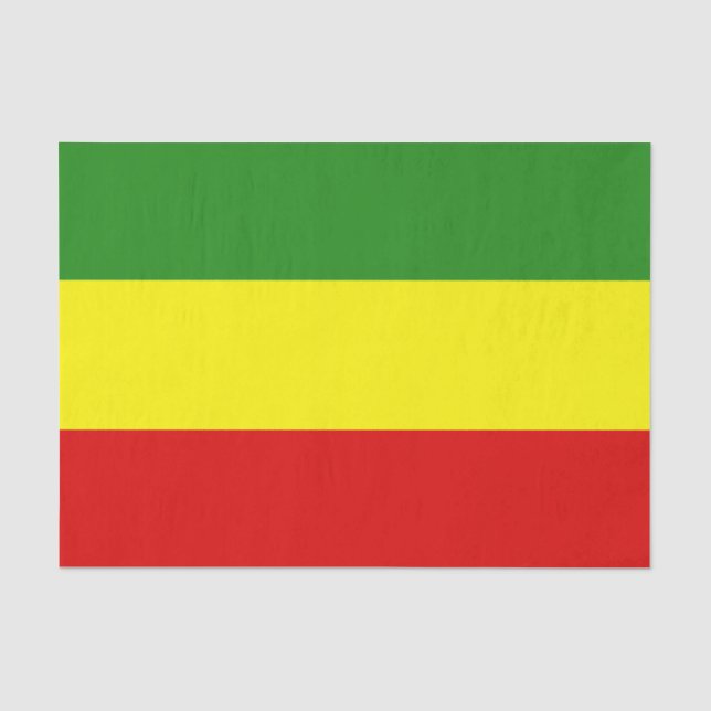 Rastafarian Stolz-Flagge Seidenpapier (Vorderseite)