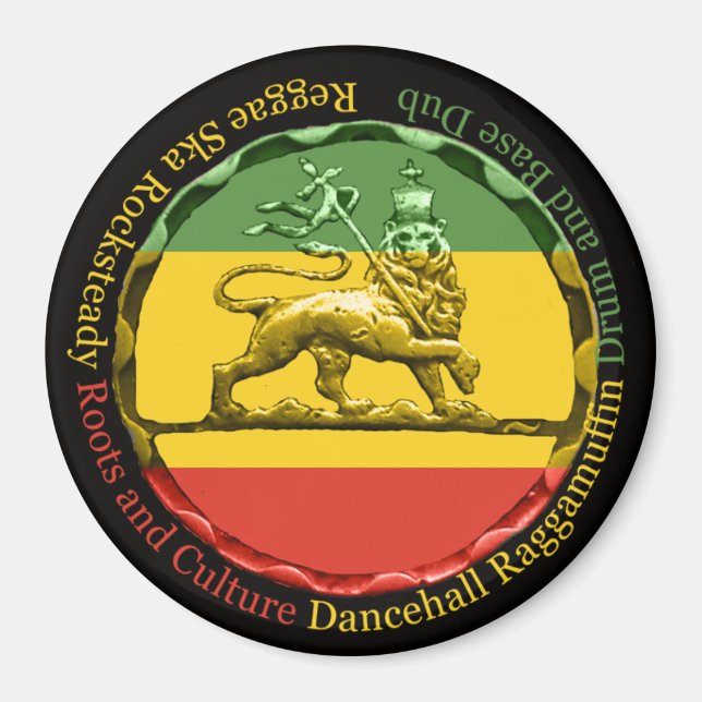 Rastagearshop Reggae Lion of Judah Magnet (Vorne)