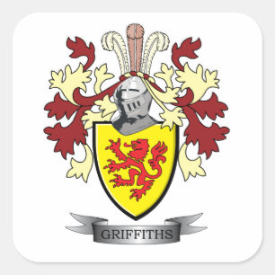 Raster-Familienwappen-Wappen Quadratischer Aufkleber
