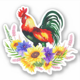 Raster mit Blume Aufkleber
