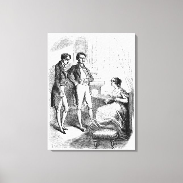 Rastignac führt Madame de Nucingen ein Leinwanddruck (Vorderseite)