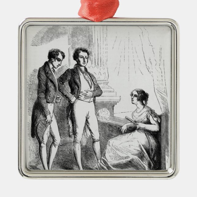 Rastignac führte zu Madame de Nucingen ein Ornament Aus Metall (Vorne)