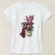 Rastlose karminrote gotische rote Fee und Drache T-Shirt (Design vorne)