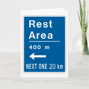 Rastplatz 400m linker Straßenverkehrszeichen Karte