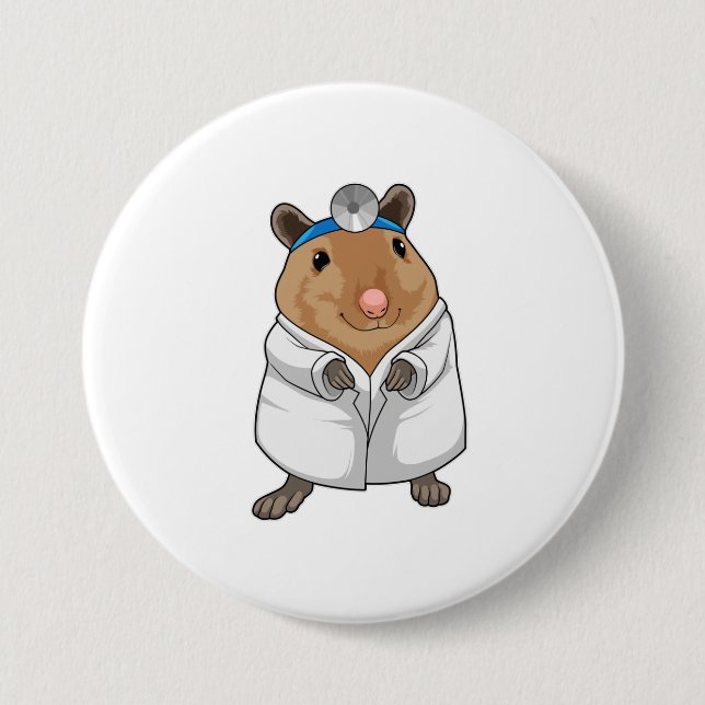 Rat als Doktor mit Doctor's Coat Button (Vorderseite)