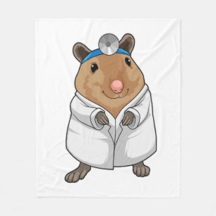 Rat als Doktor mit Doctor's Coat Fleecedecke