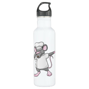 Rat als Koch auf Hip Hop Dance Dab Edelstahlflasche