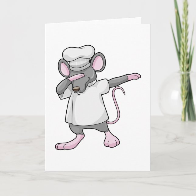 Rat als Koch auf Hip Hop Dance Dab Karte (Vorderseite)