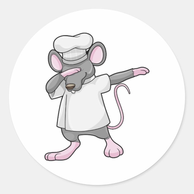 Rat als Koch auf Hip Hop Dance Dab Runder Aufkleber (Vorderseite)