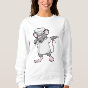 Rat als Koch auf Hip Hop Dance Dab Sweatshirt
