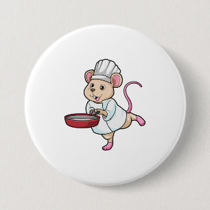 Rat als Koch mit Pan & Cooking Hut Button