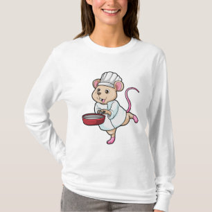 Rat als Koch mit Pan & Cooking Hut T-Shirt
