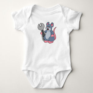 Rat als Mechaniker mit Wrench Baby Strampler