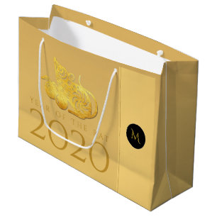 Rat Année 2020 fruits Élégant Monogramme L Sac cad