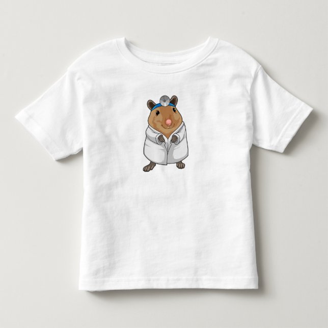 Rat as Doctor with Doctor's coat Kleinkind T-shirt (Vorderseite)