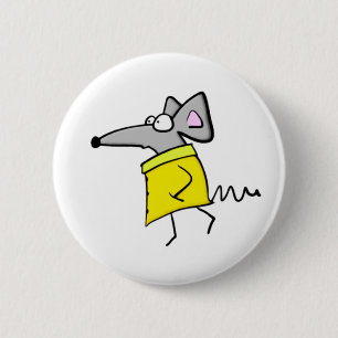 Rat auf dem Catwalk Button