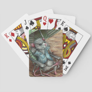 Rat auf Spielkarten am Strand