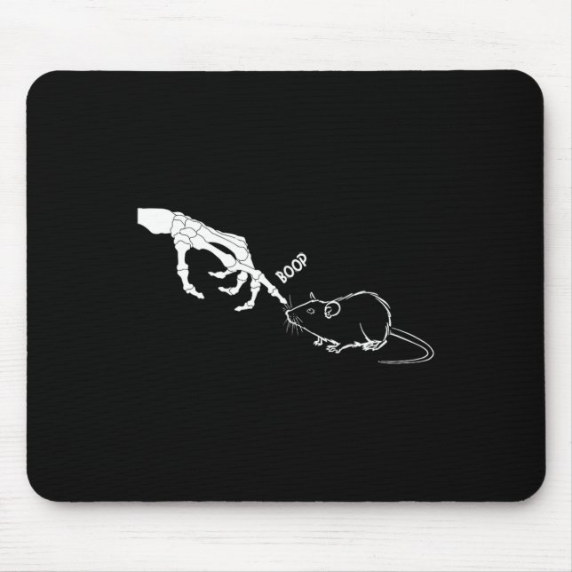 Rat Beängstigend Skeleton Hand Boop Spooky Hallowe Mousepad (Vorne)