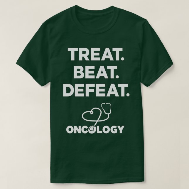 Rat Beat Defeat Oncology Nurses Doctors Staff T-Shirt (Design vorne)