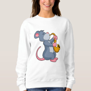 Rat bei Musik mit Saxophon Sweatshirt