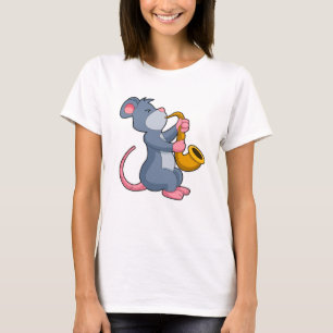 Rat bei Musik mit Saxophon T-Shirt