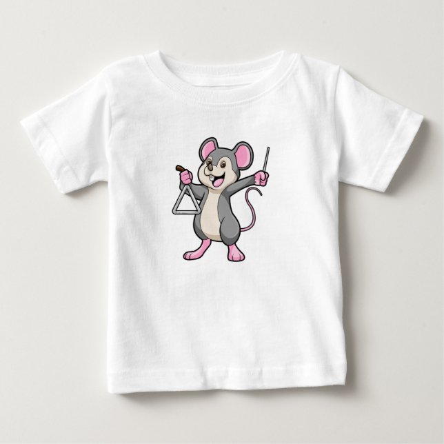Rat bei Musik mit Triangel Baby T-shirt (Vorderseite)