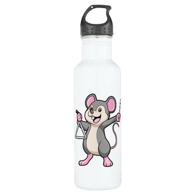 Rat bei Musik mit Triangel Edelstahlflasche (Vorderseite)