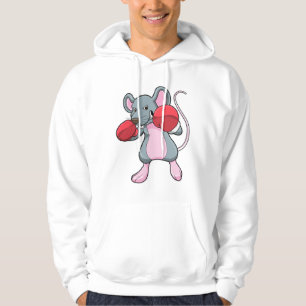 Rat beim Boxen mit Boxhandschuhen Hoodie