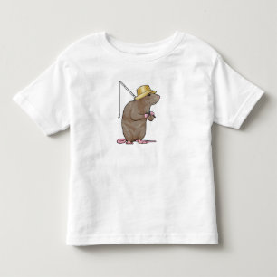 Rat beim Fischen mit Angelrute Kleinkind T-shirt