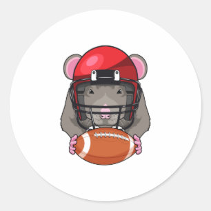 Rat beim Fußballsport Runder Aufkleber