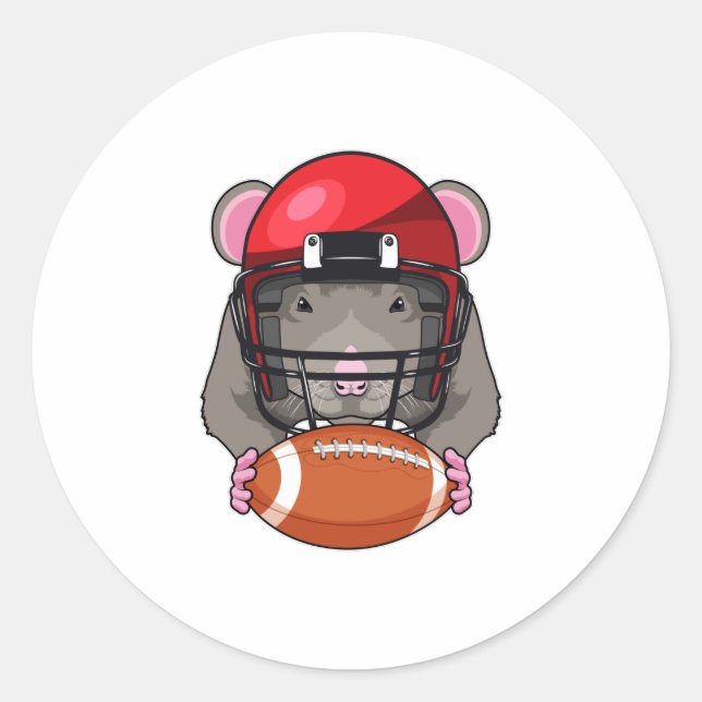 Rat beim Fußballsport Runder Aufkleber (Vorderseite)