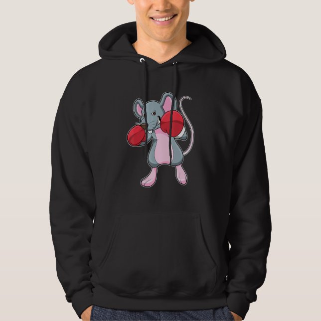 Rat Boxer Boxing Gloves Hoodie (Vorderseite)