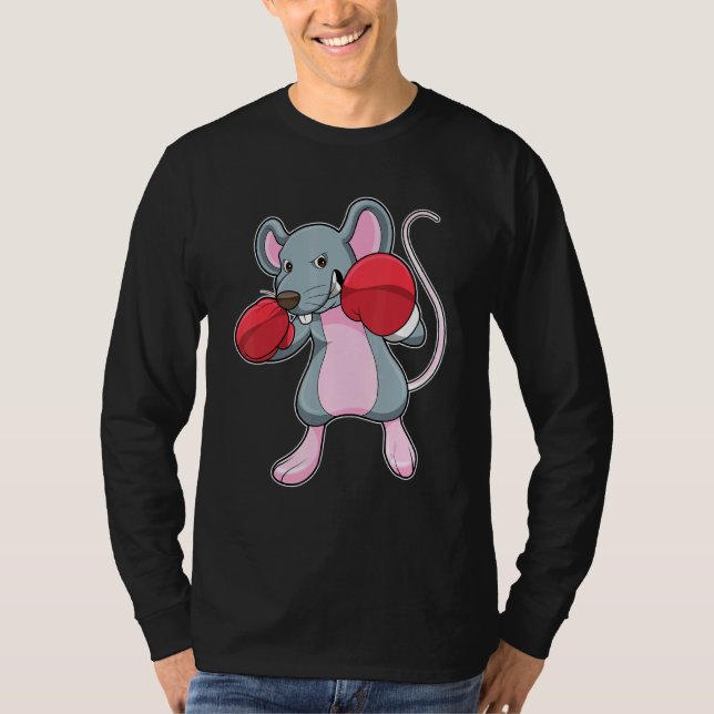 Rat Boxer Boxing Gloves T-Shirt (Vorderseite)