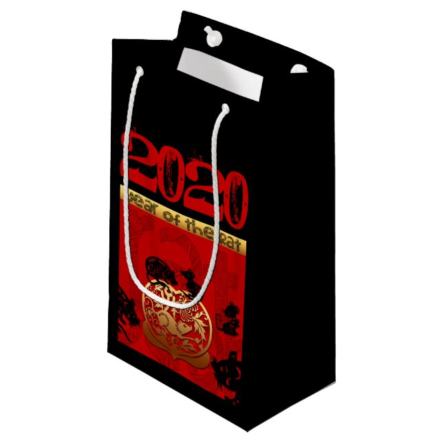 Rat Chinesisch Zoll Neujahr Zodiac Bithday SGB Kleine Geschenktüte (Vorderseite Schrägansicht)