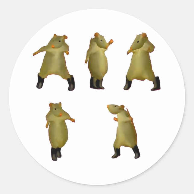 Rat Dance Meme 2025 Funny Trendy #ratdance Runder Aufkleber (Vorderseite)