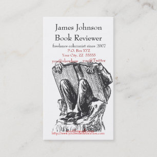Rat de bibliothèque lisant le carte de visite
