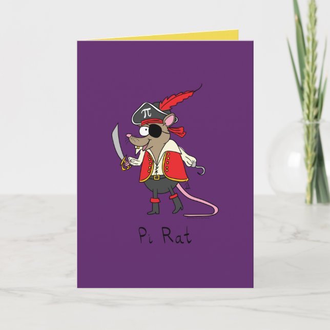 Rat de pi - carte de voeux drôle de pirate de (Devant)
