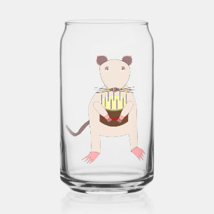Rat de Siamese avec gâteau d'anniversaire