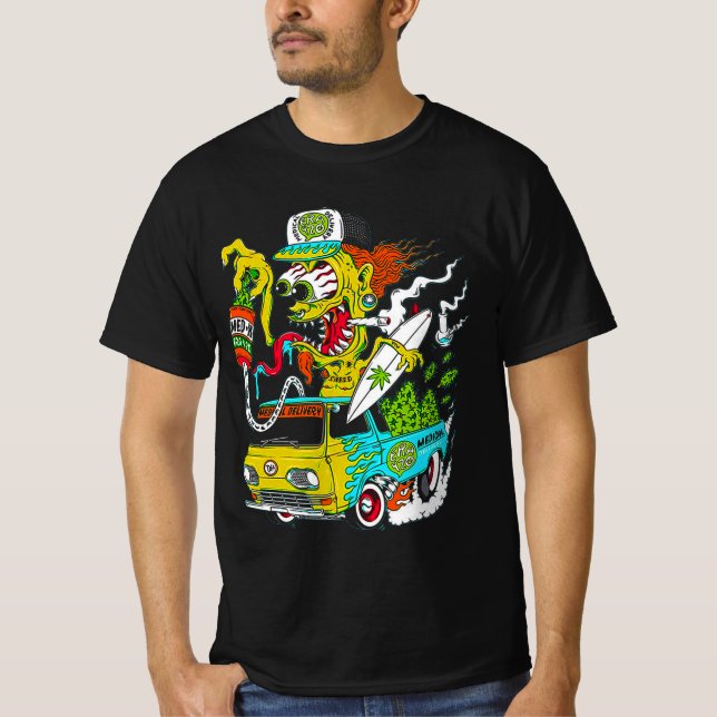 Rat Fink trixie schwarze Hölle hat keine zornigen  T-Shirt (Vorderseite)