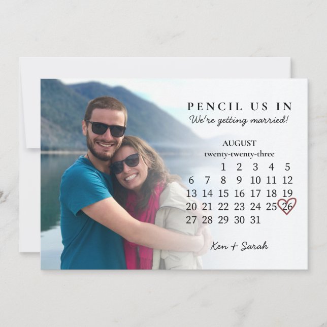 Rat im Save the Date August 2023 Kalender in Einladung (Vorderseite)