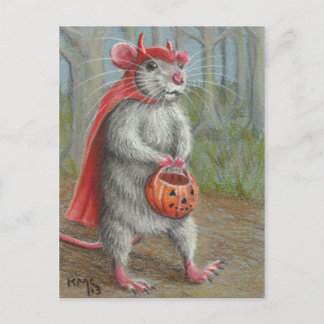 Rat in der Teufelsküste Halloween-Postkarte Postkarte