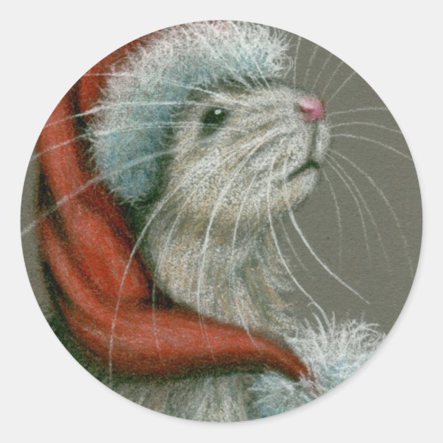Rat in Père Noël Stickers de Noël Casquette St Nic (Devant)