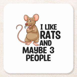 Rat Lover   Rats Haustiere Haustiere Haustiere Ges Rechteckiger Pappuntersetzer
