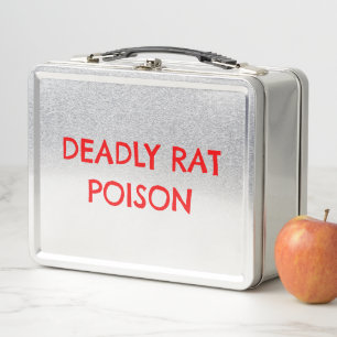 Rat Mortel Poison Drôle Horreur Métal Lunchbox