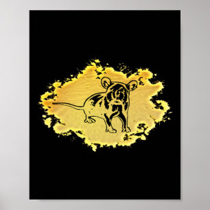 Rat Motif Rodent Niedlich Ratte in Hand Käse Haust Poster