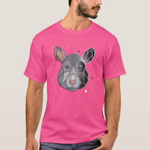 Rat Polygon Animal Abstrakt Geometric Art T-Shirt