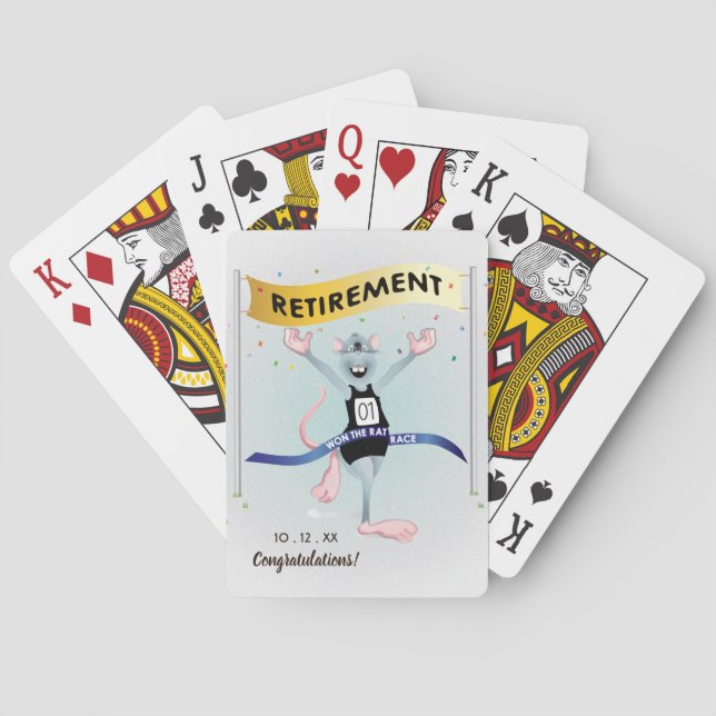 Rat Race Funny Retirement Spielkarten (Rückseite)