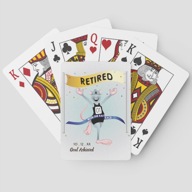 Rat Race Funny Retirement Spielkarten (Rückseite)