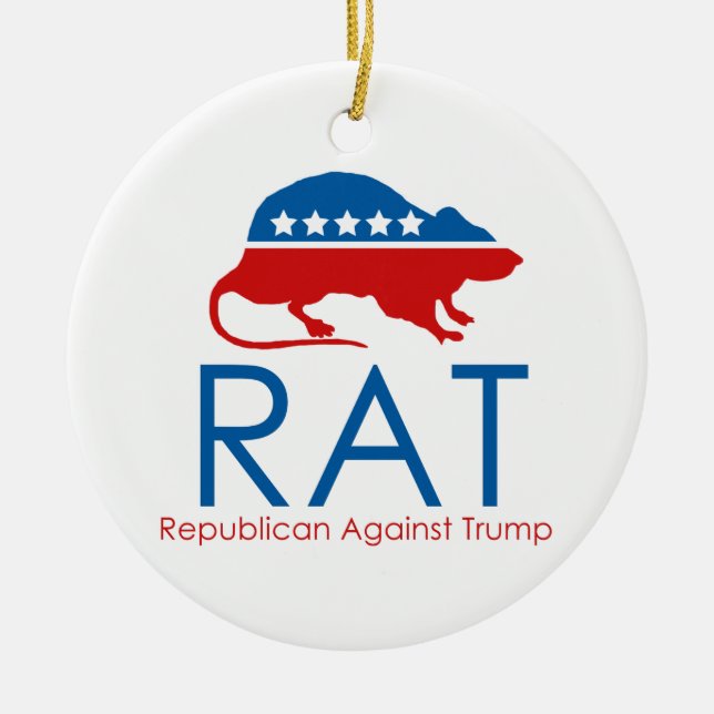 RAT-Republikaner gegen Trump Keramikornament (Vorne)