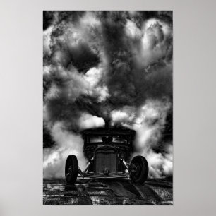 Rat Rod Burn Out Poster